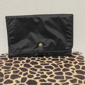 Tory Burch Nylon Diaper Changing Pad Black Fold Up Travel Baby Womens